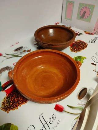 Juego de 2 cuencos de barro