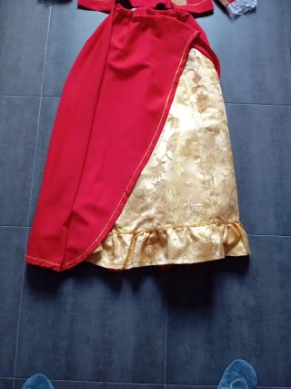 Disfraz de Dama de Época Rojo y Dorado
