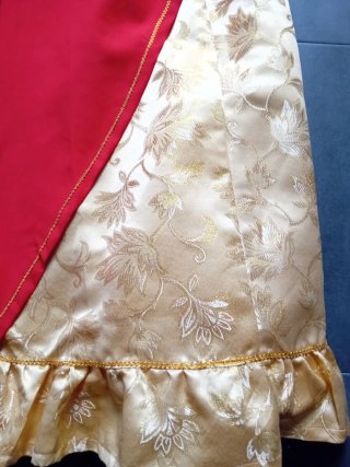 Disfraz de Dama de Época Rojo y Dorado