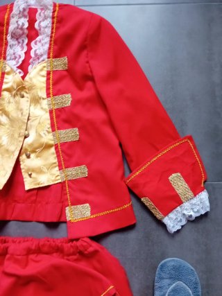 Disfraz de Dama de Época Rojo y Dorado