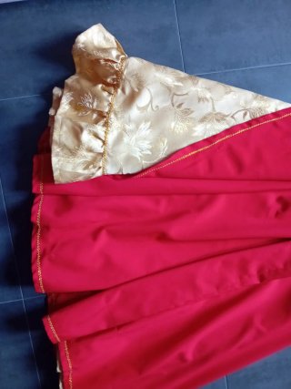 Disfraz de Dama de Época Rojo y Dorado