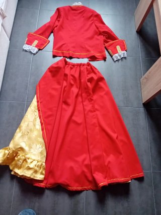 Disfraz de Dama de Época Rojo y Dorado