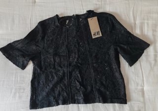 Top H&M Negro Encaje