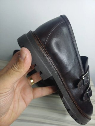 Mocassini doppia fibbia marrone tg 39