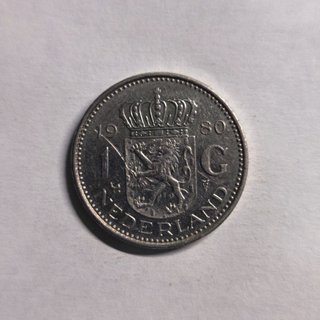 Moneda 1 Gulden Países Bajos 1980