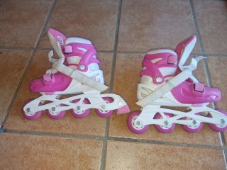 Patines rosas para niña
