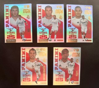 Lote 5 Cartas Megacracks Stars on 25 Real Madrid.
