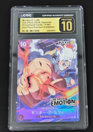 Carta One Piece Monkey D. Luffy P-041 CGC 10