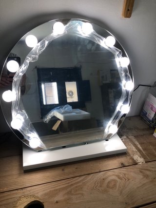 Espejo Tocador Redondo con Luces LED
