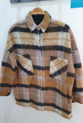 Sobrecamisa Iro Paris Lana Cuadros Talla XS