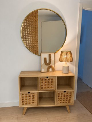 Mueble recibidor completo con espejo