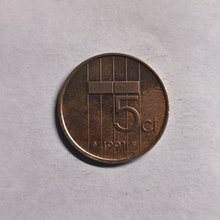 Moneda Países Bajos 5 cent 1991