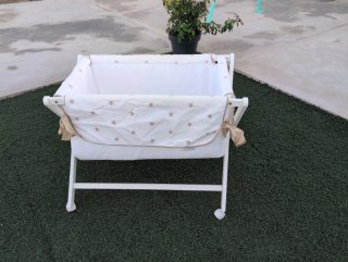 Minicuna Blanca con Estampado de Estrellas