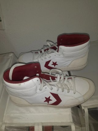 Converse Bambas Blancas y Rojas Talla 43