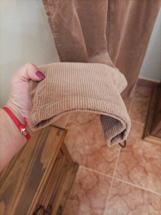 Pantalón pana mujer marrón talla 48
