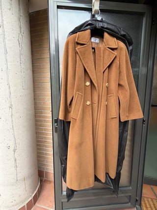 Abrigo largo de lana y cachemira años 90