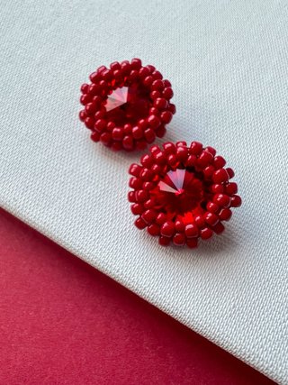 Orecchini Bubble color rosso