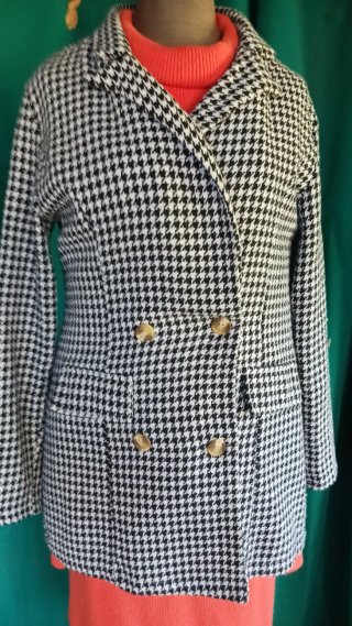 Blazer Estampado de Cuadros