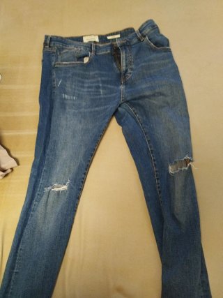 Vaqueros Azules Rotos skinny