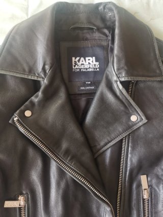 Chaqueta Biker de Cuero Karl Lagerfeld