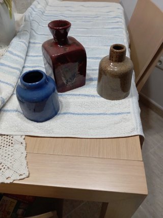 Set di 3 vasi in ceramica fatti a mano