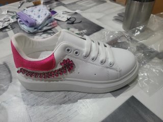Bambas Blancas con Detalles en Rosa