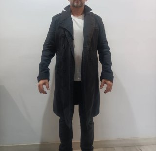 Gabardina Diesel Negra Talla M