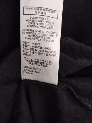 Camiseta Burberry Negra
