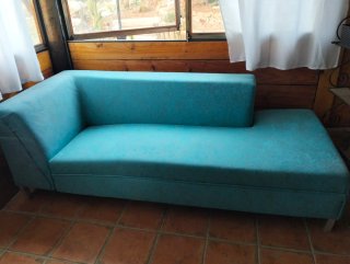 Sofá Chaise Longue Azul Turquesa tela antimanchas