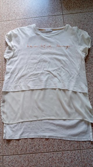 Camiseta Zara blanca talla única