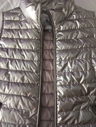 Chaleco Acolchado Plateado Talla S