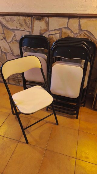 10 Sillas Plegables Metal y Plástico