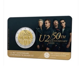Coincard 2€ Irlanda 2026 - 50 Aniversario U2