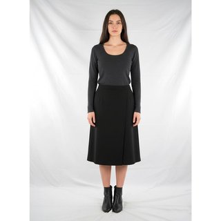 Hirondelle Gonna Ginocchio XL Nero A-Line Foderata