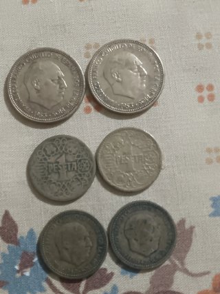 Monedas antiguas de Franco (lote)