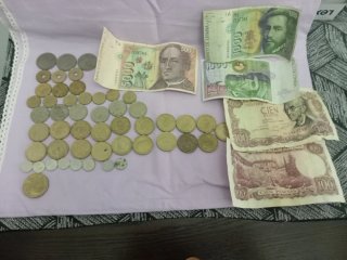 Lote de Monedas y Billetes Antiguos