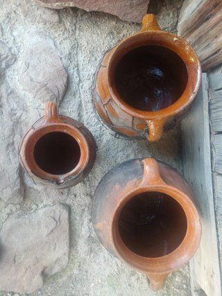 Lote de 3 Ollas de Barro Antiguas