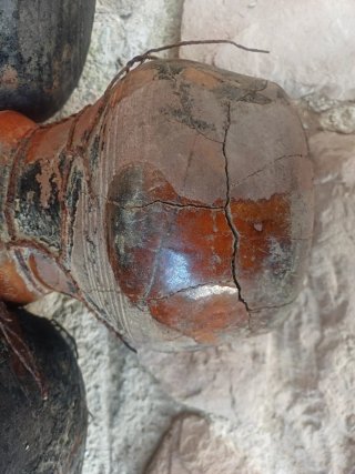 Lote de 3 Ollas de Barro Antiguas