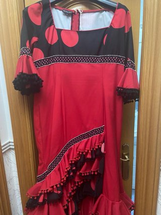 Vestido de flamenca volantes lunares