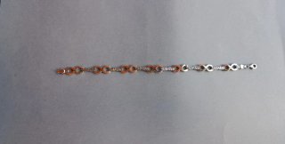 Pulsera de plata con eslabones