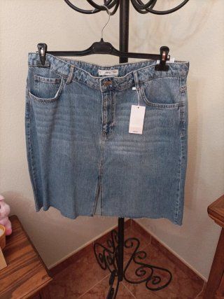 Falda vaquera Mango Talla XXL