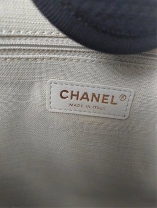 Borsa Chanel nera in tessuto