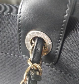 Borsa Chanel nera in tessuto