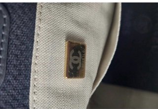 Borsa Chanel nera in tessuto