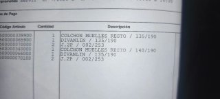 Colchón de muelles y base de 135cm
