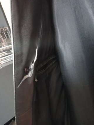 Chaqueta de cuero Negra