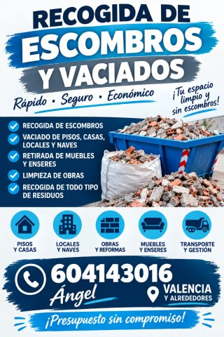 Recogida Escombros y vaciados