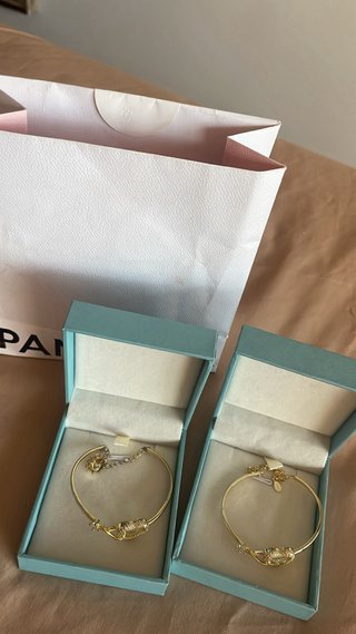 2 Pulseras Pandora Doradas