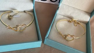 2 Pulseras Pandora Doradas