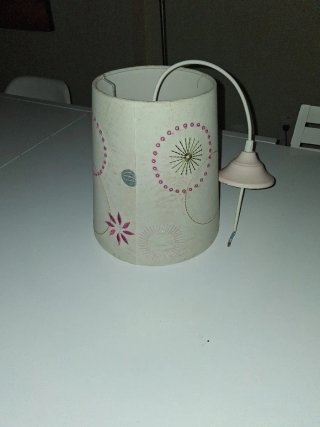 Lámpara de techo con pantalla de tela